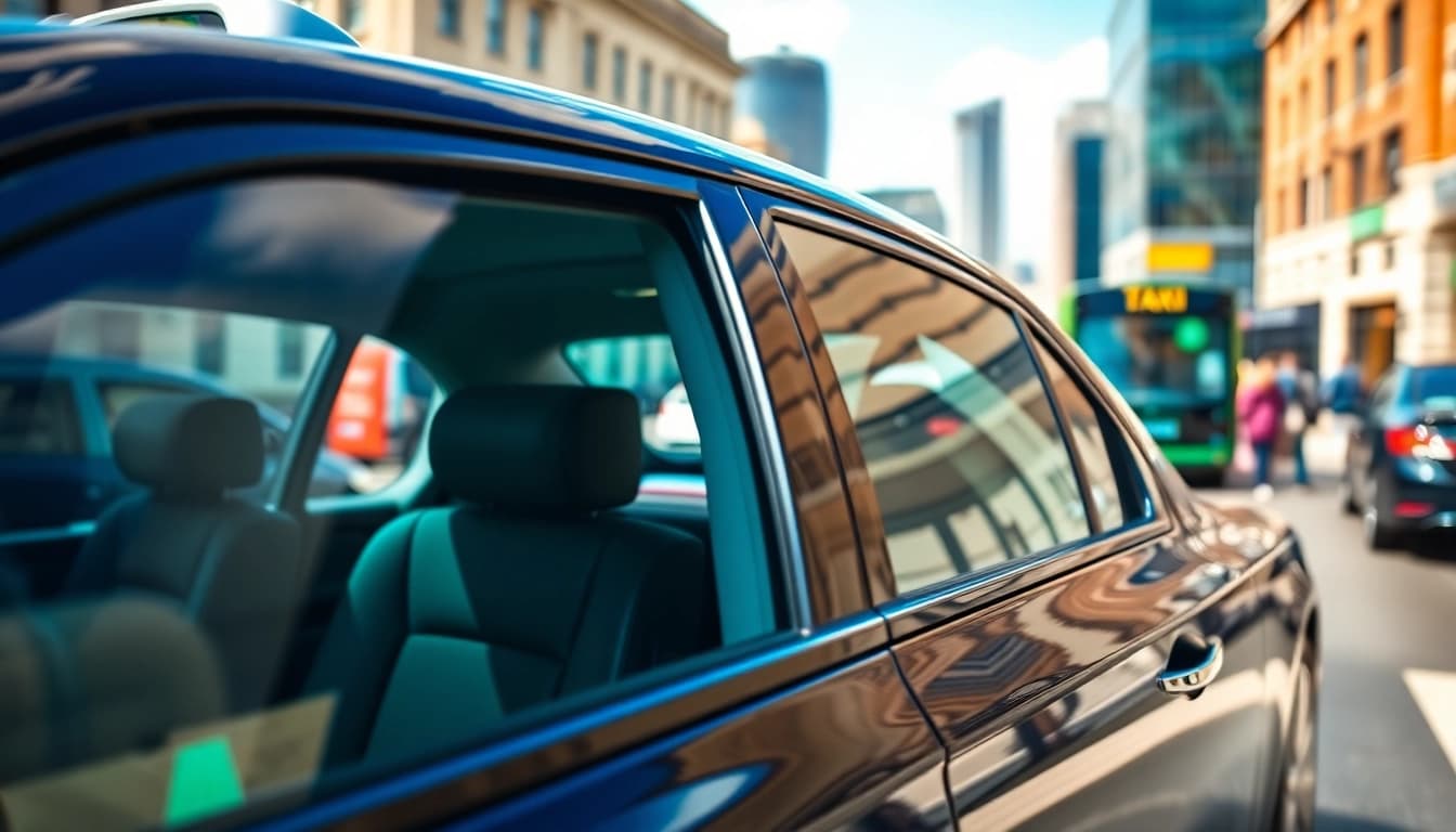 Book Nottingham to Heathrow Taxi with a professional driver in a sleek black taxi.