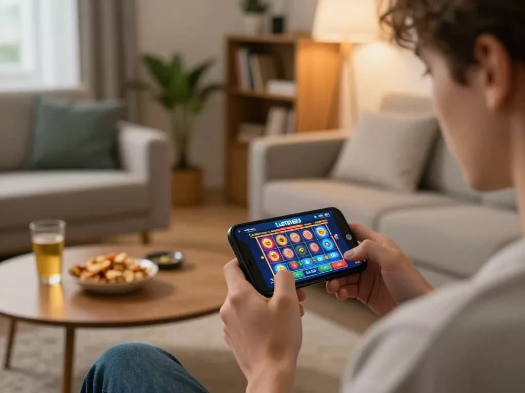 Engage in online gaming at LOTO188 TRANG CHỦ on your smartphone in a cozy setting