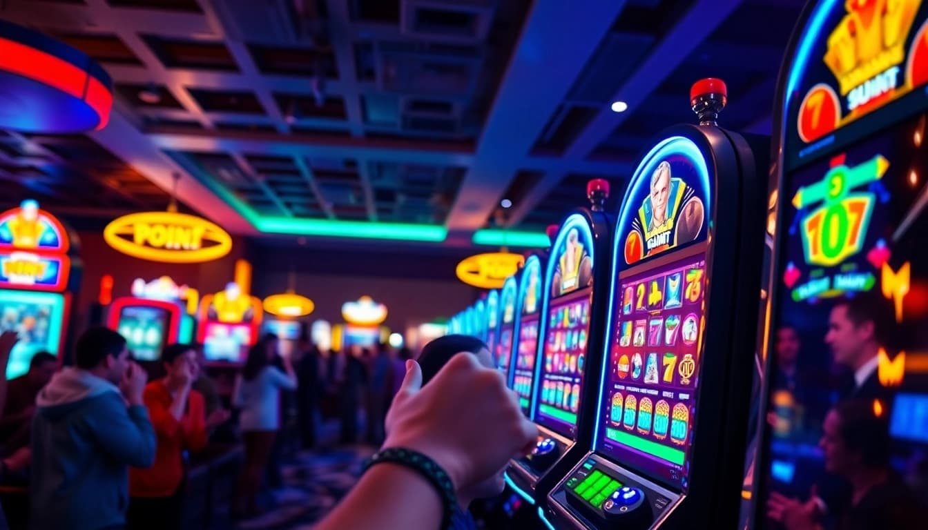 Menangkan slot gacor dengan suasana kasino yang penuh semangat dan mesin slot yang berwarna-warni.