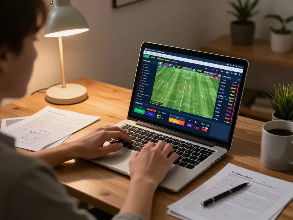 Engaged player utilizing online betting settings featuring Thương hiệu Bet88 for effective sports wagering.