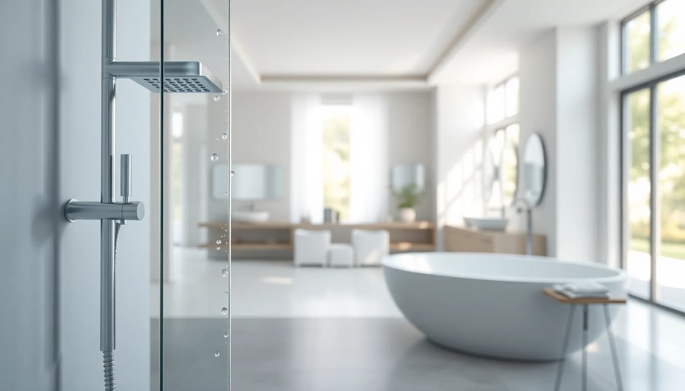 Experience elegant showers Australia in a luxurious bathroom setting with modern fixtures.