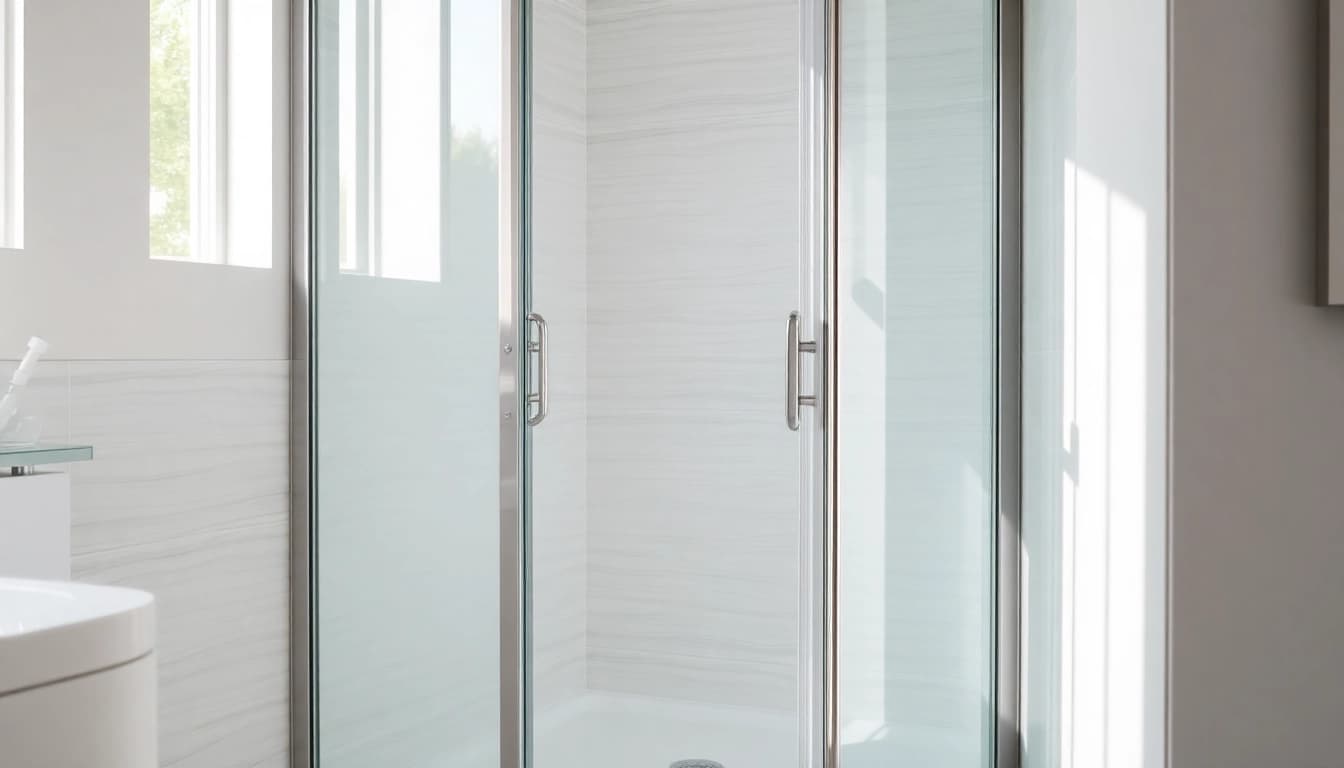 Schöne duschkabine 80x80 eckeinstieg mit glattem Design in modernem Badezimmer