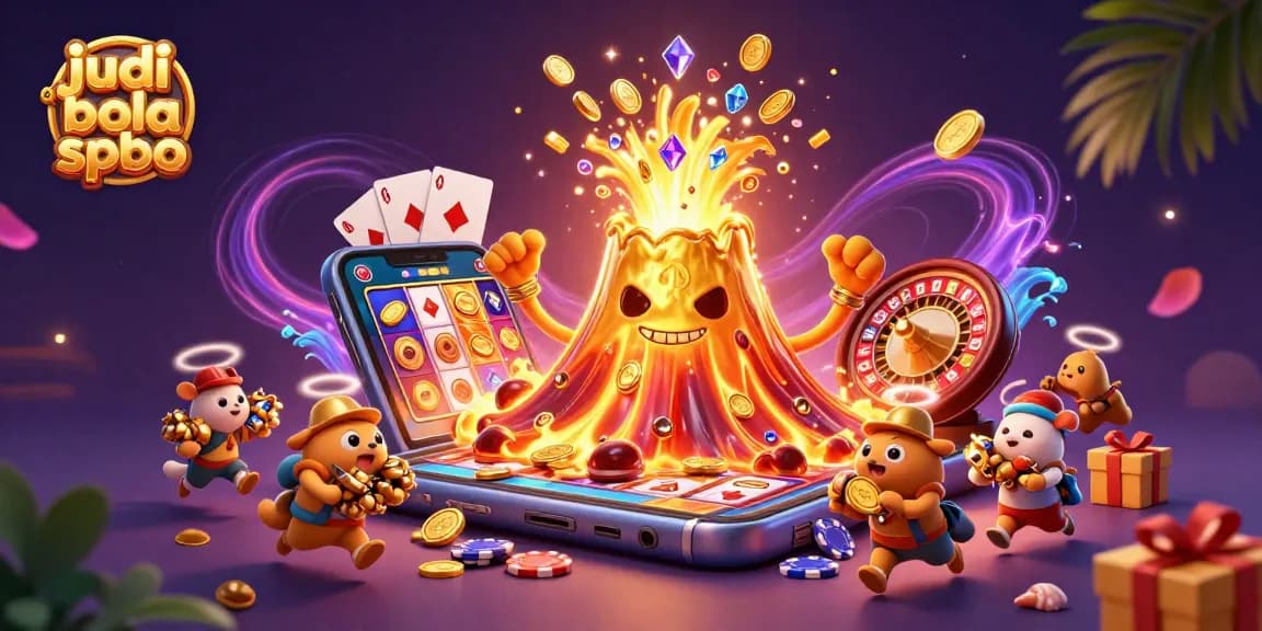 Win big with judi bola spbo in vibrant 3D casino illustration featuring exciting gaming elements.