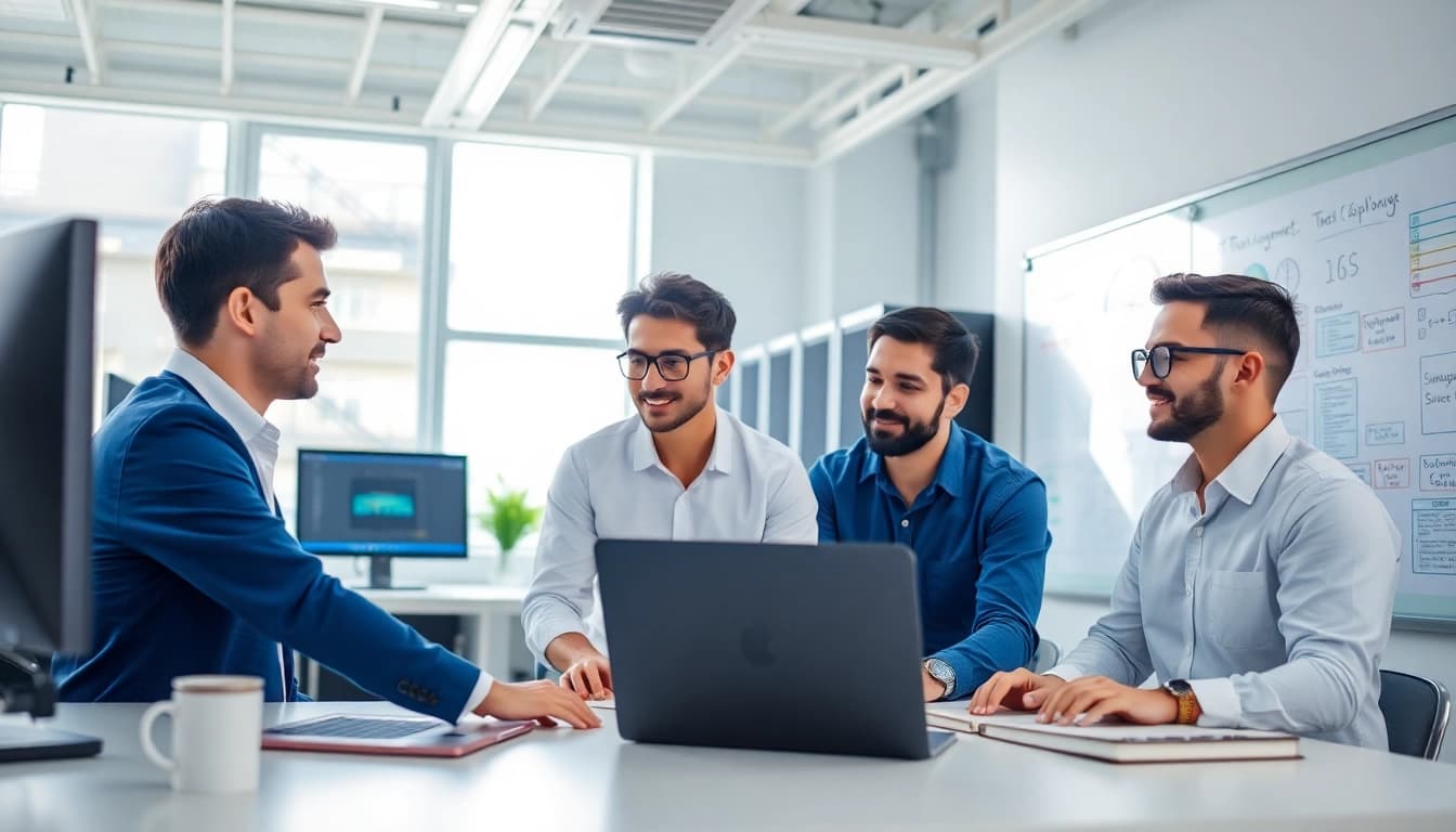 Enhance your business operations with managed it services near me, delivered by expert technicians in a modern office.