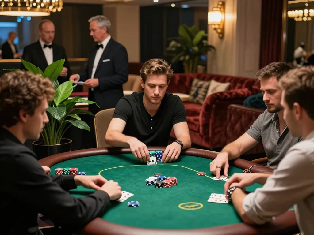 Experience thrilling moments at situs slot gacor with players engaged in high-stakes poker.