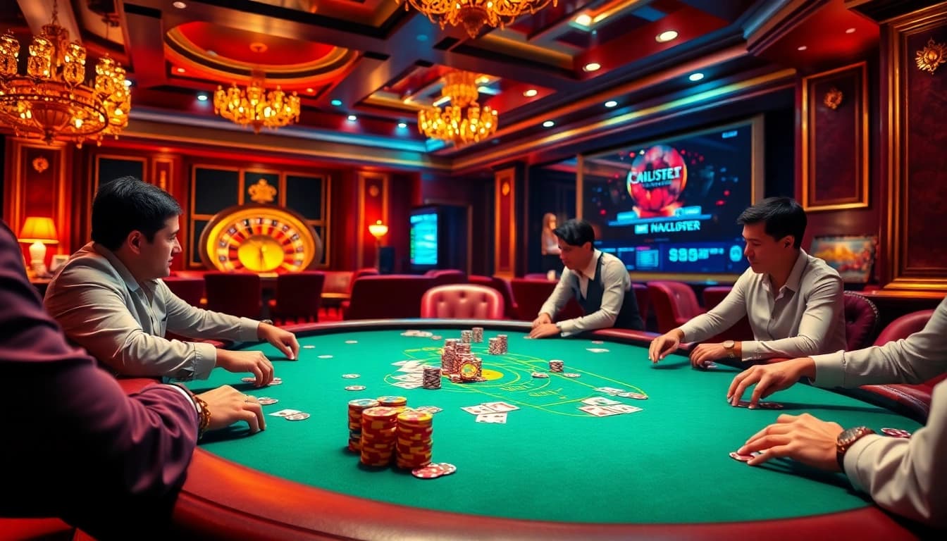 Intense poker gameplay showcasing hidden wiki official insights into gambling strategy.
