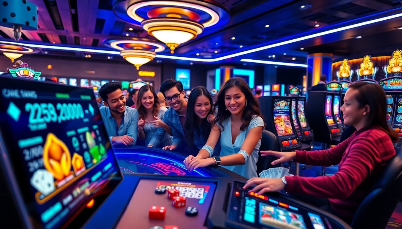 Experience the thrill of gaming at https://duel-rewards.com with diverse players enjoying various casino games.