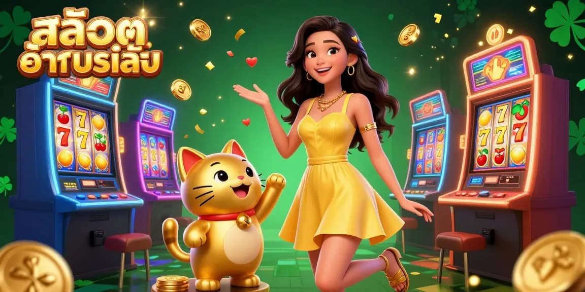 Explore สล็อตทดลองเล่น with vivid slot machines and cheerful character interactions.