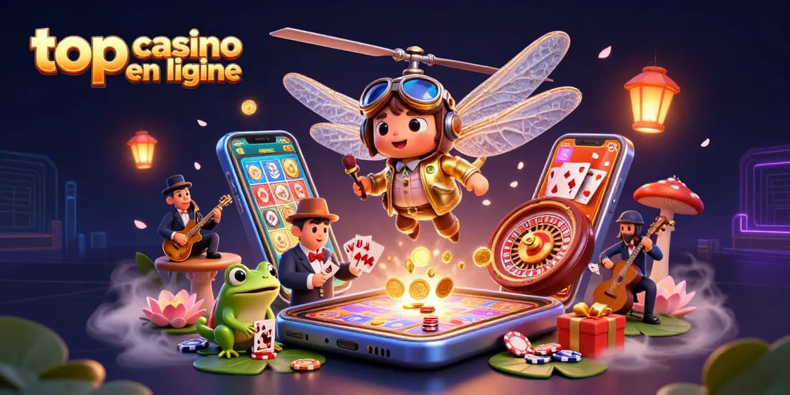 Jouez au top casino en ligne avec des personnages animés, une ambiance festive et des jeux captivants.