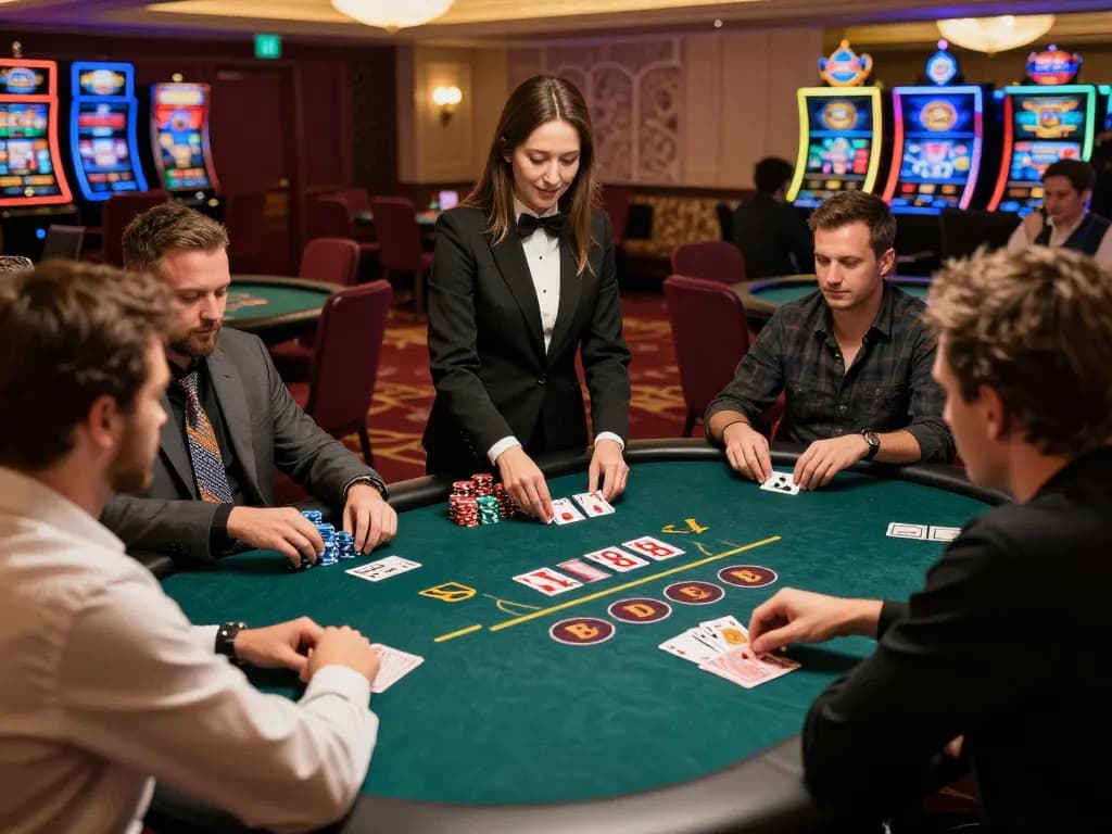 N188 game in action at a stylish poker table with players engaged and colorful chips in focus