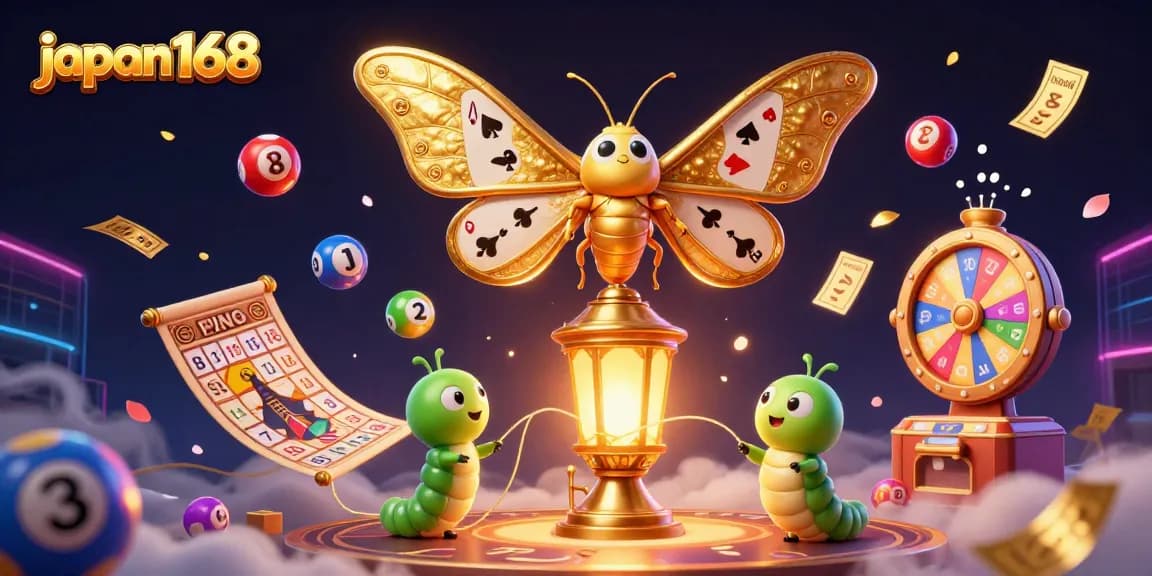 Experience thrilling jackpot chances with japan168 surrounded by vibrant casino elements.