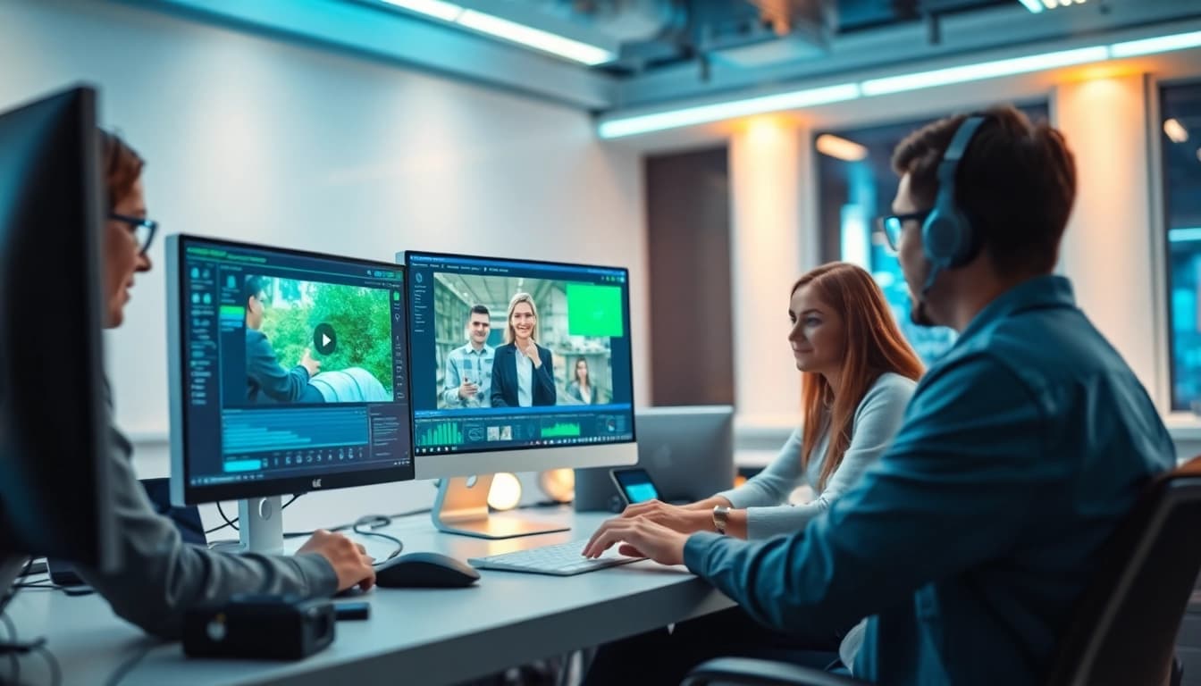 Transform video to prompt with our innovative AI generator shown in a modern workspace.