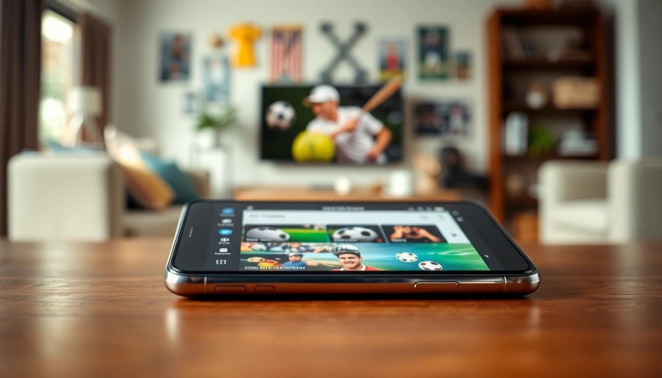 Explore the best sports betting apps in India with vibrant smartphone interface and engaging atmosphere.