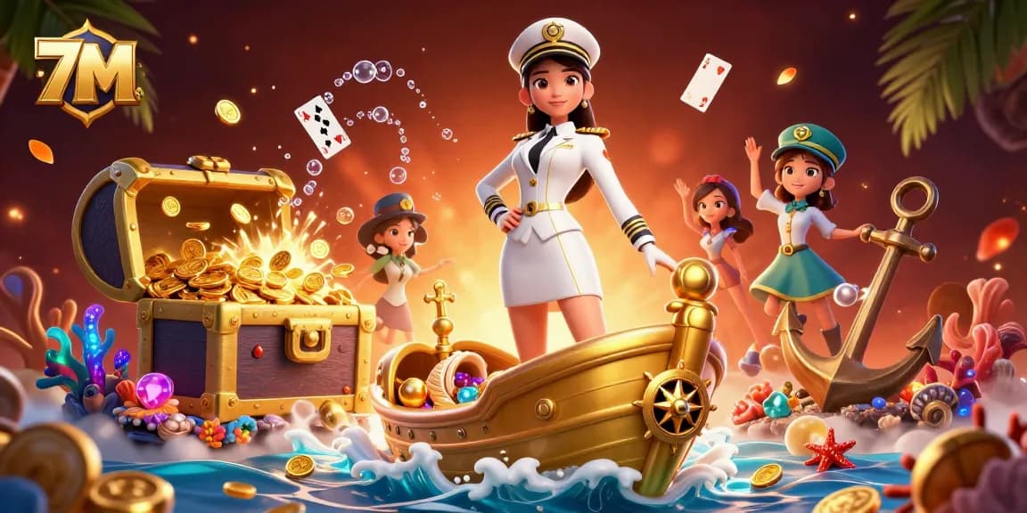 Experience the interactive casino world of 7M with vibrant visuals and features engaging users.