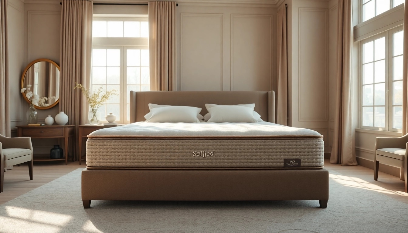 Indulge in the comfort of a Stearns and Foster Lux Estate California King mattress in a luxurious bedroom setting.