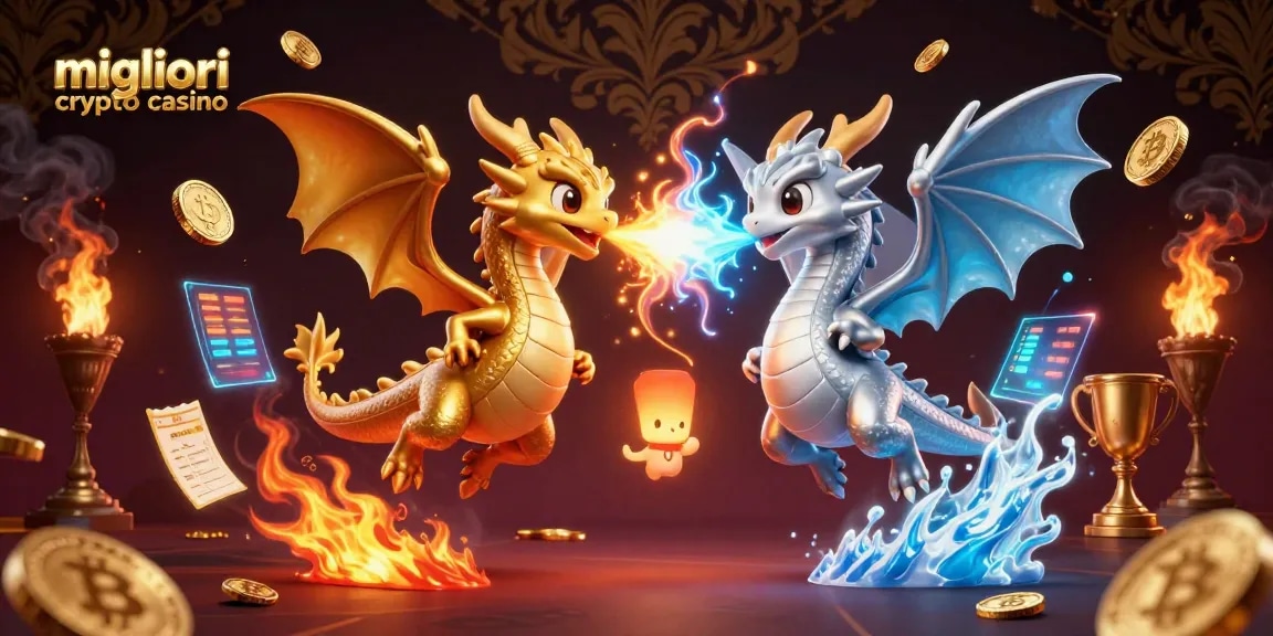 Visualizza i migliori crypto casino in Italia con draghi e simboli di Bitcoin e Ethereum. Emozioni garantite!