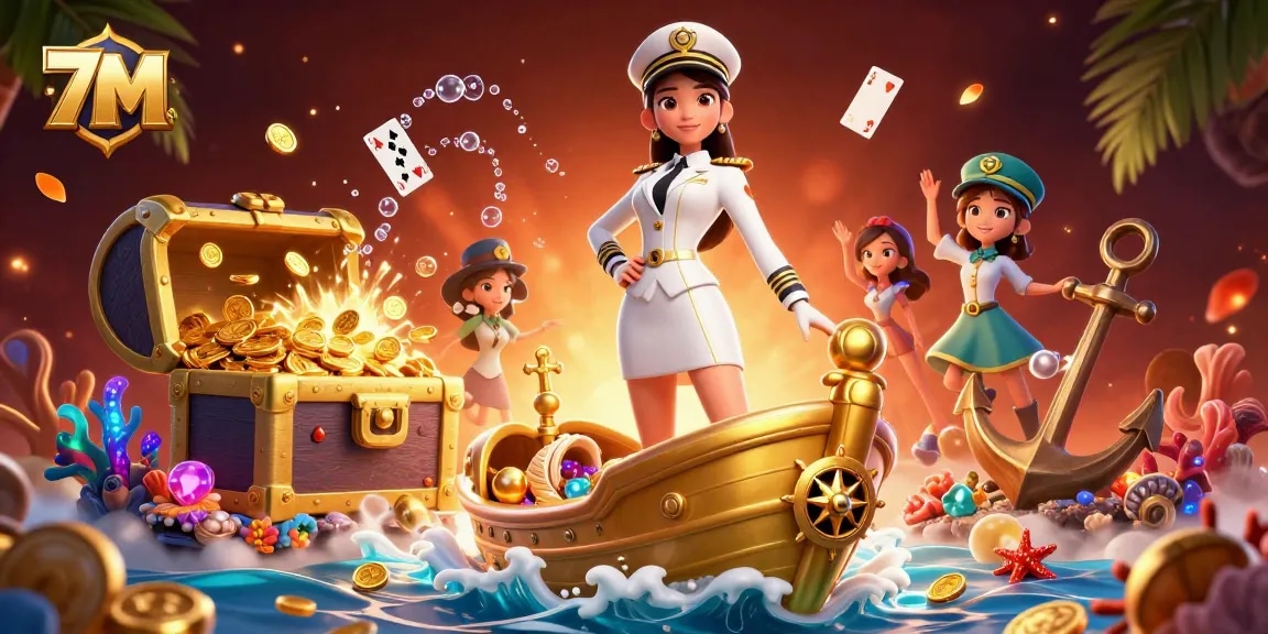 Experience the interactive casino world of 7M with vibrant visuals and features engaging users.