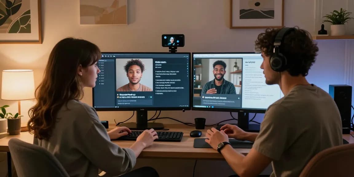 Engaging in AI NSFW chats with digital companions in a cozy, inviting atmosphere.