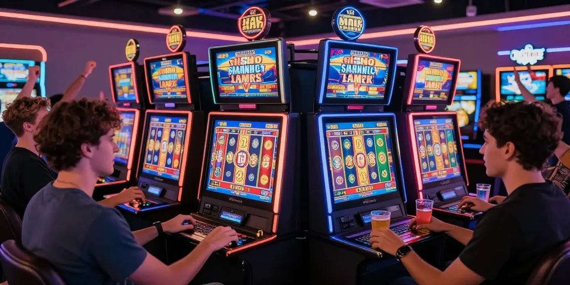 Pengalaman seru bermain slot 2026 online dengan suasana kasino yang ceria dan penuh warna.