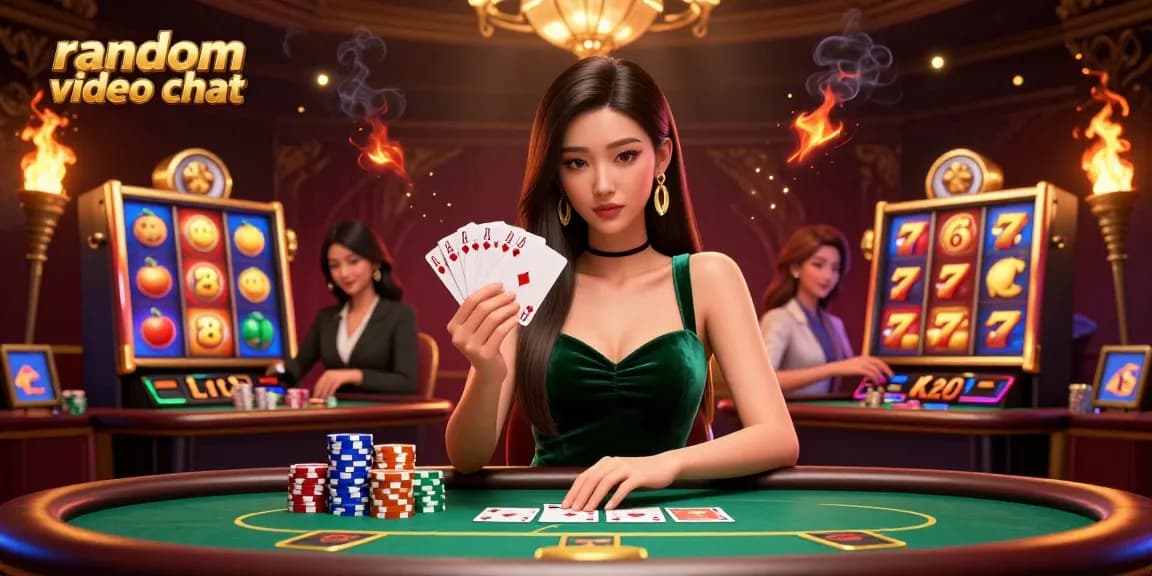 Join in a random video chat experience with dynamic casino gameplay and vibrant visuals.