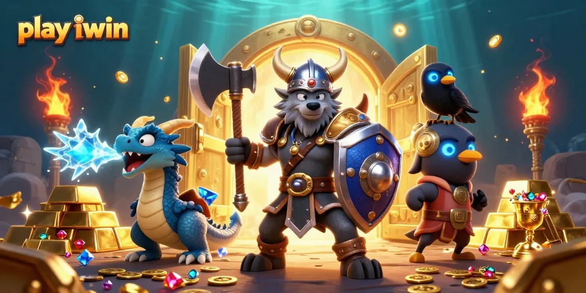 Play iwin and win big in this vibrant illustration filled with treasures!