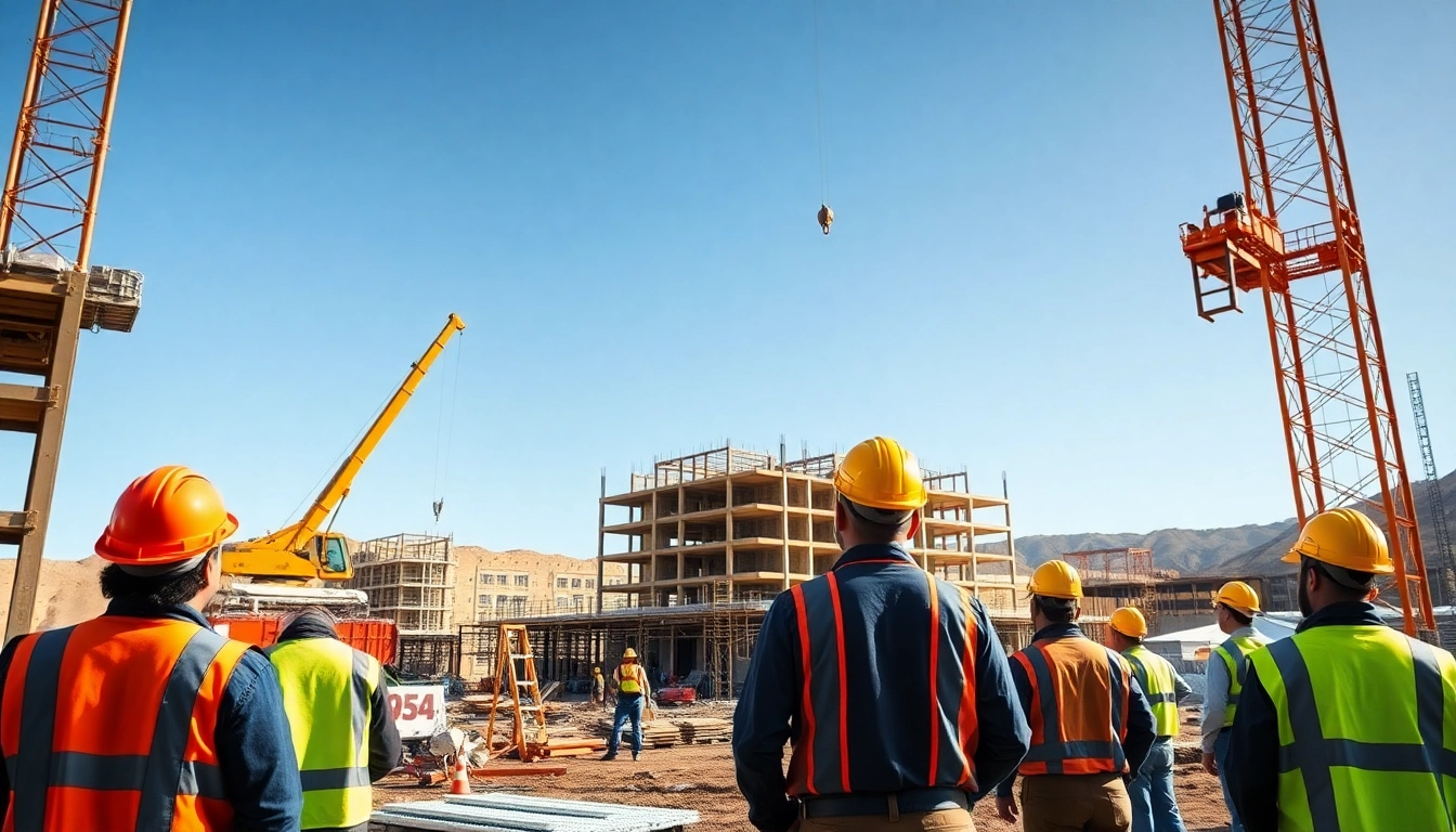 Workers collaborating on major projects in colorado construction news update.
