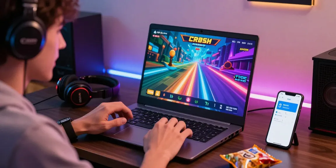 Exciting player engaging with the Aviator 1xbet crash game on a modern setup, showcasing thrilling gameplay.