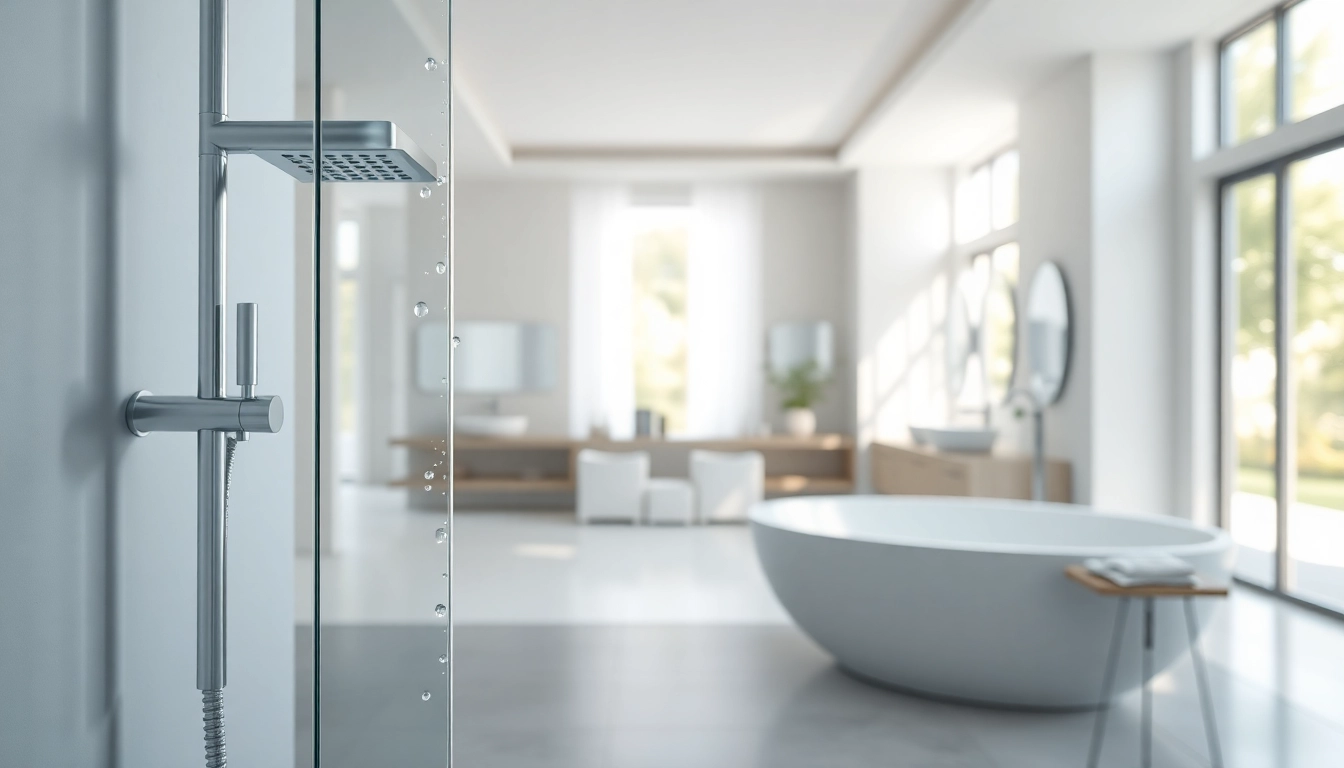 Experience elegant showers Australia in a luxurious bathroom setting with modern fixtures.