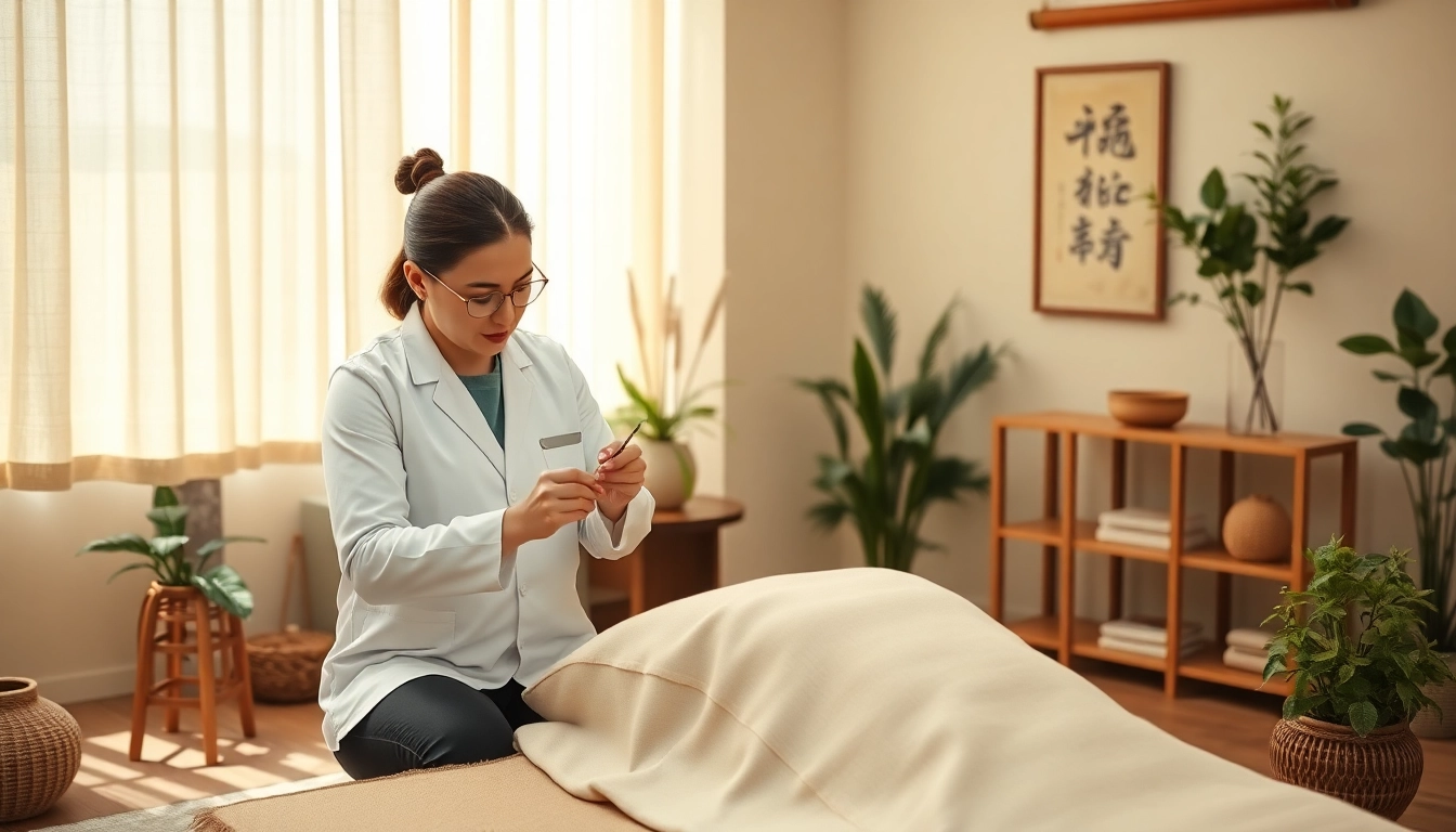 Akupunktur dilakukan oleh praktisi yang tenang dengan pasien di ruang terapi yang nyaman.