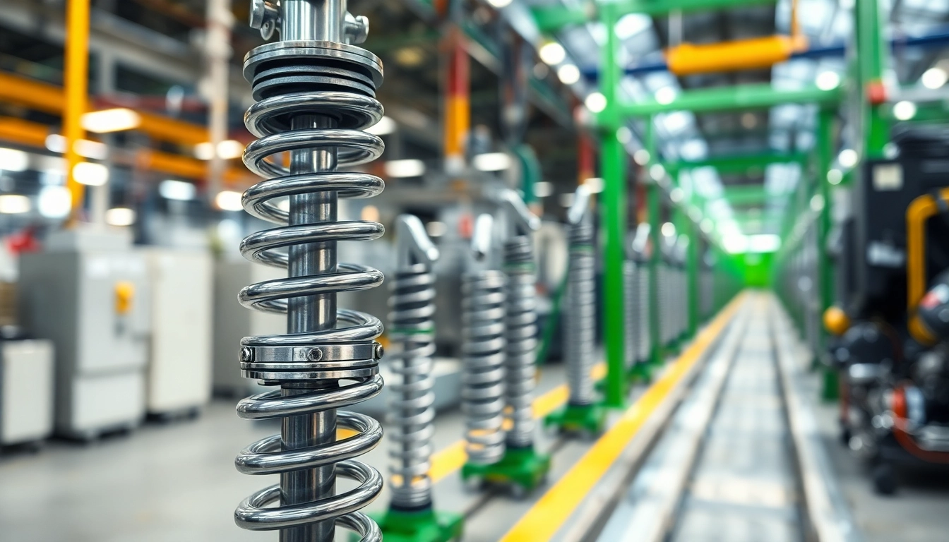Gas Spring Supplier showcasing high-quality gas springs in a professional industrial setting.