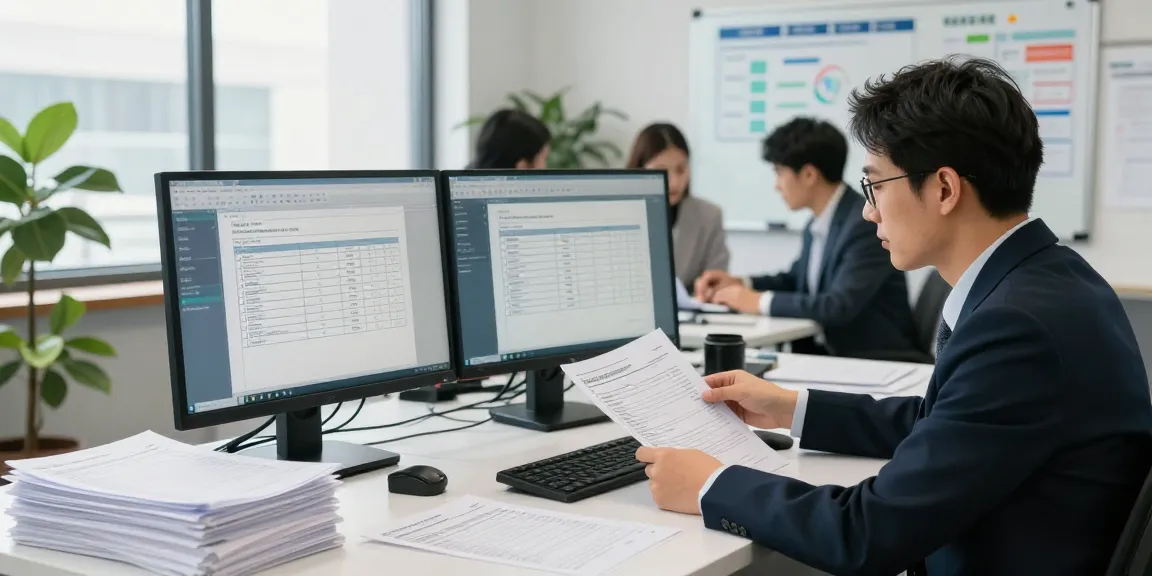 Verify and detect fake invoices in a professional document verification office.
