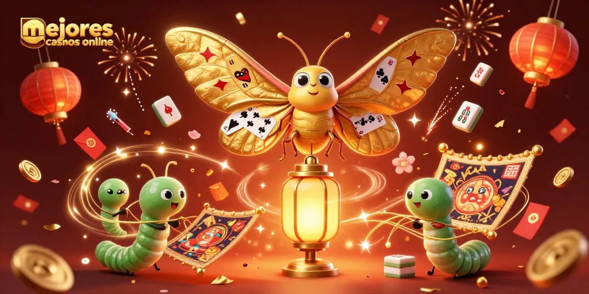 Experimenta los mejores casinos online con una ilustración de fantasía llena de acción y colores vibrantes.