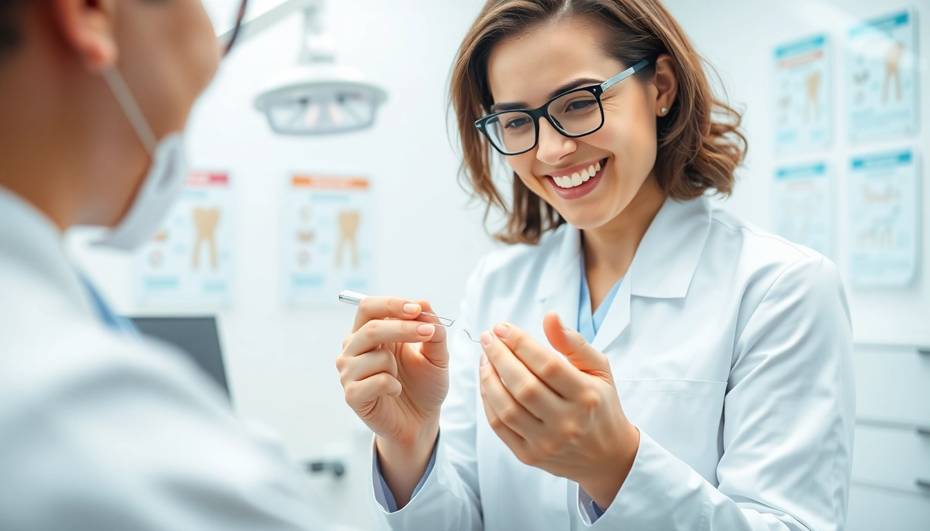 Find the best orthodontic near me with a caring professional examining a patient's dental arch.