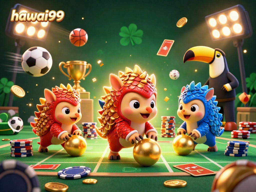 Engage in exciting gameplay at hawai99 with dynamic pangolins and vibrant casino elements.