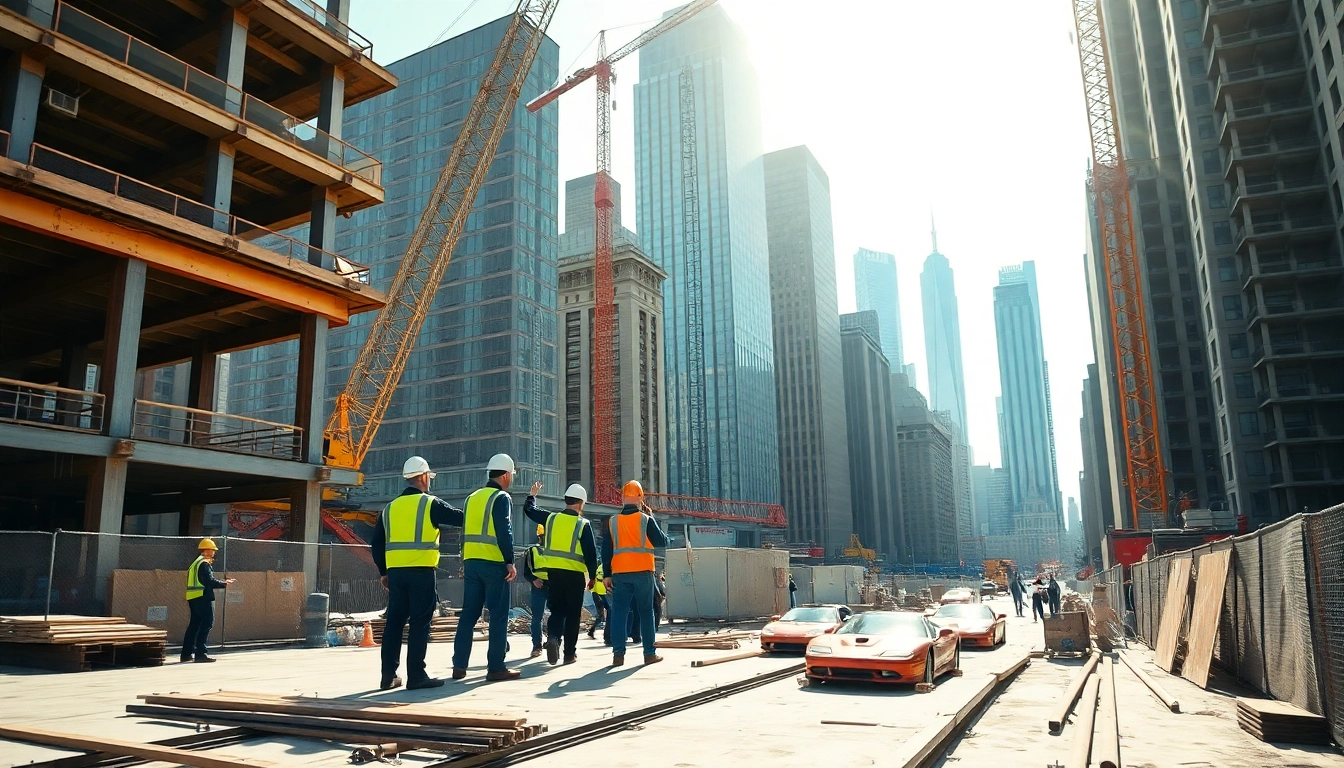 New York Commercial General Contractor managing a construction site in New York City.