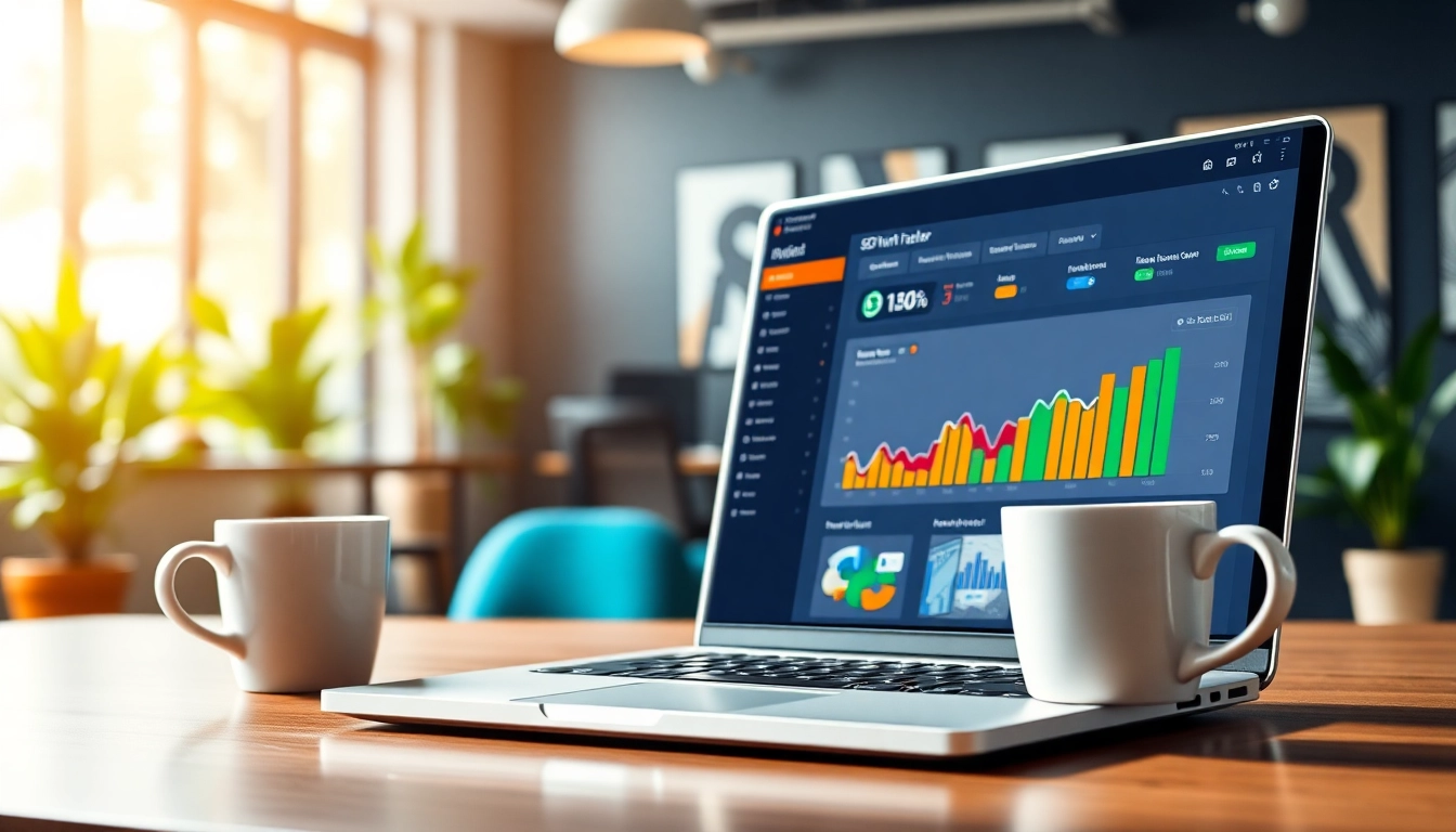 Engaging visual of an SEO Rank Tracker dashboard showcasing analytics and metrics.