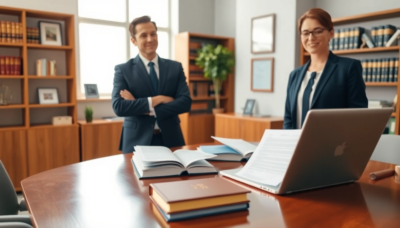 Engaging scene of https://www.aafloridalawyer.com attorney consulting with a client in a modern office.