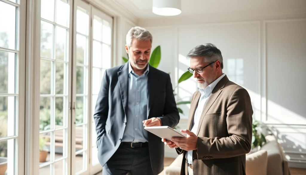 Bewertung des Marktwerts Ihrer Immobilie auf https://frankfurt-haus-bewerten.de durch einen Experten im modernen Ambiente.