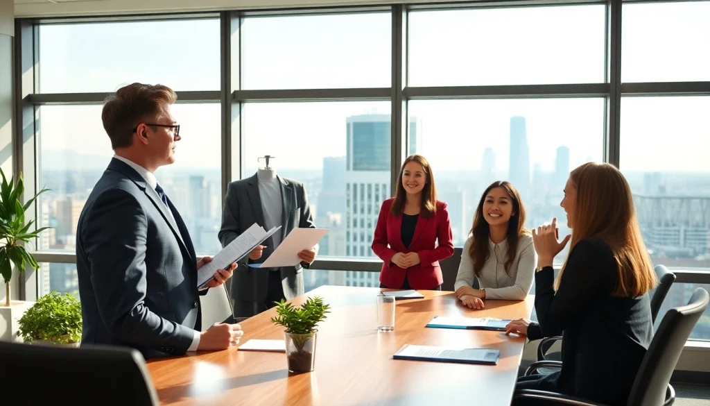 Consultation with a professional from https://www.atlantarealestateattorney.com in a modern office.