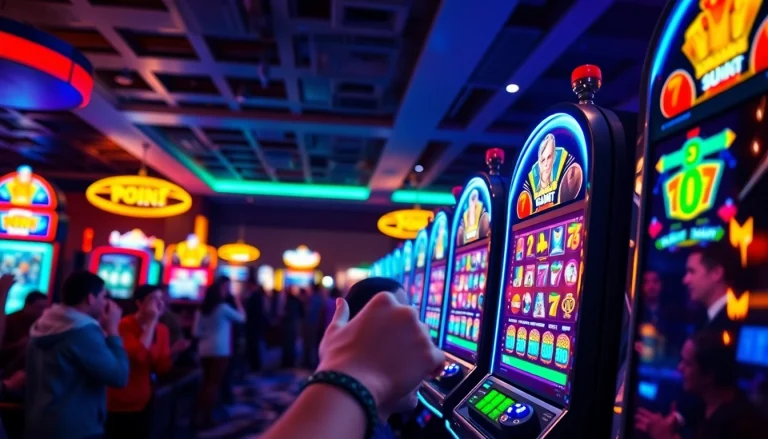 Menangkan slot gacor dengan suasana kasino yang penuh semangat dan mesin slot yang berwarna-warni.