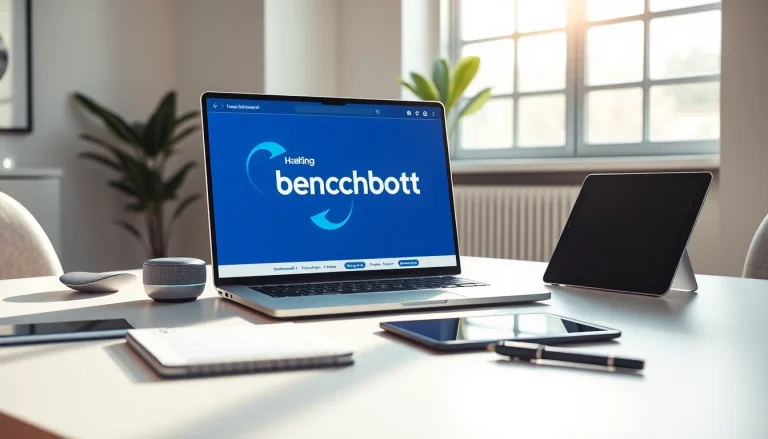Showcasing the innovative interface of https://benchbot.ai in a modern workspace.