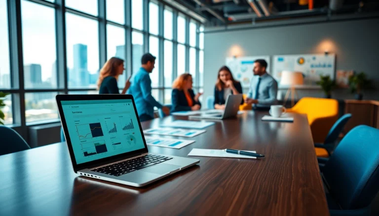 View of a modern office representing branding strategy at https://solarxmedia.com with a creative team collaboration.