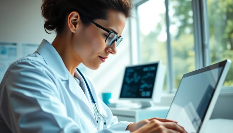 Analyze health data on https://www.medexdtc.com with a healthcare professional in a clinic environment.