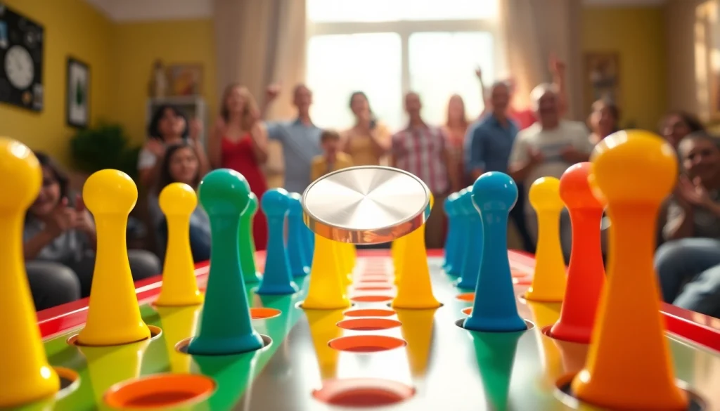 Dropping a disc in the plinko game board, showcasing colorful pegs and vibrant slots.