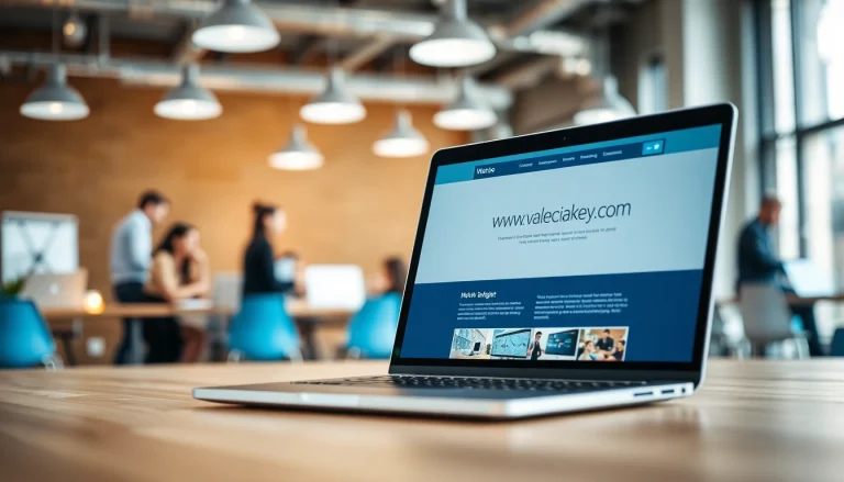Visit Www.valenciakey.com to explore innovative web design solutions with a captivating digital interface.