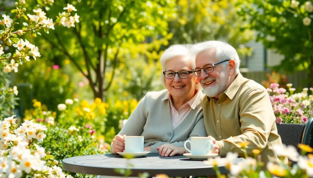 Engaging elderly couple enjoying a vibrant retirement at https://frontidas.com with cozy outdoor settings.