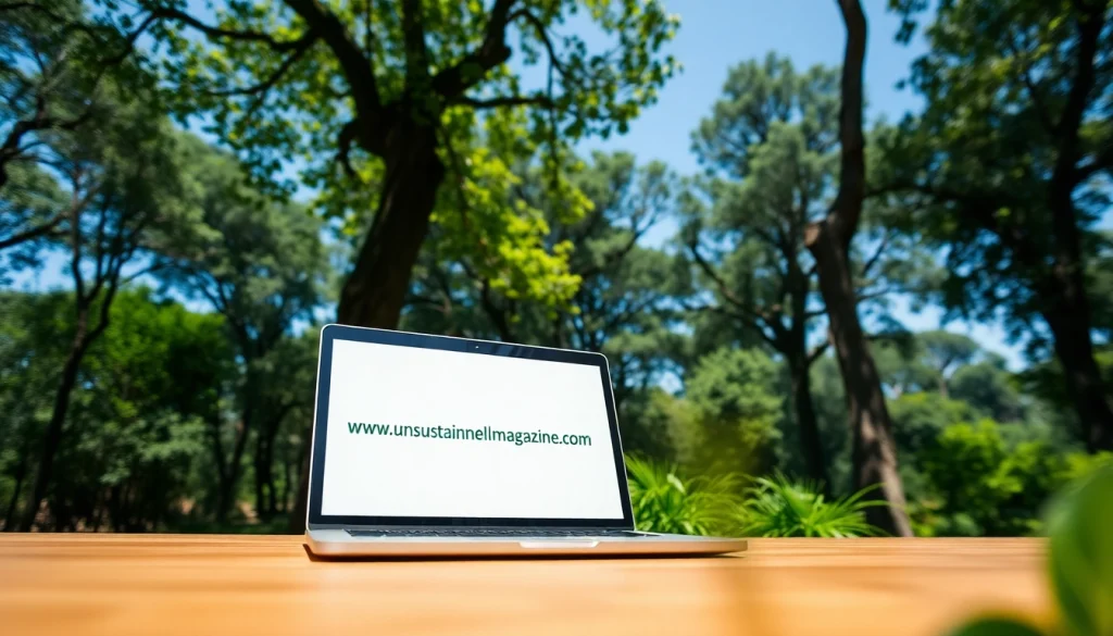 Engaging article highlighting sustainability themes on https://www.unsustainablemagazine.com with a journalist amidst nature.