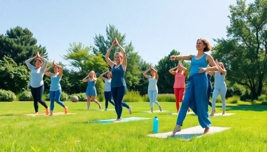 Engaging women practicing holistic health outdoors at https://womens-health-advice.org in a serene setting.