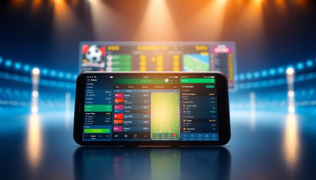 Showcasing the best sports betting apps in India on a smartphone with engaging interfaces.