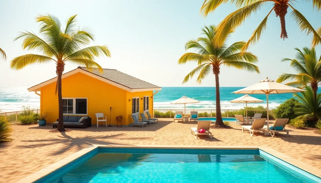 Relax and unwind at a coastal cabana with a beautiful beachside setting and inviting amenities.